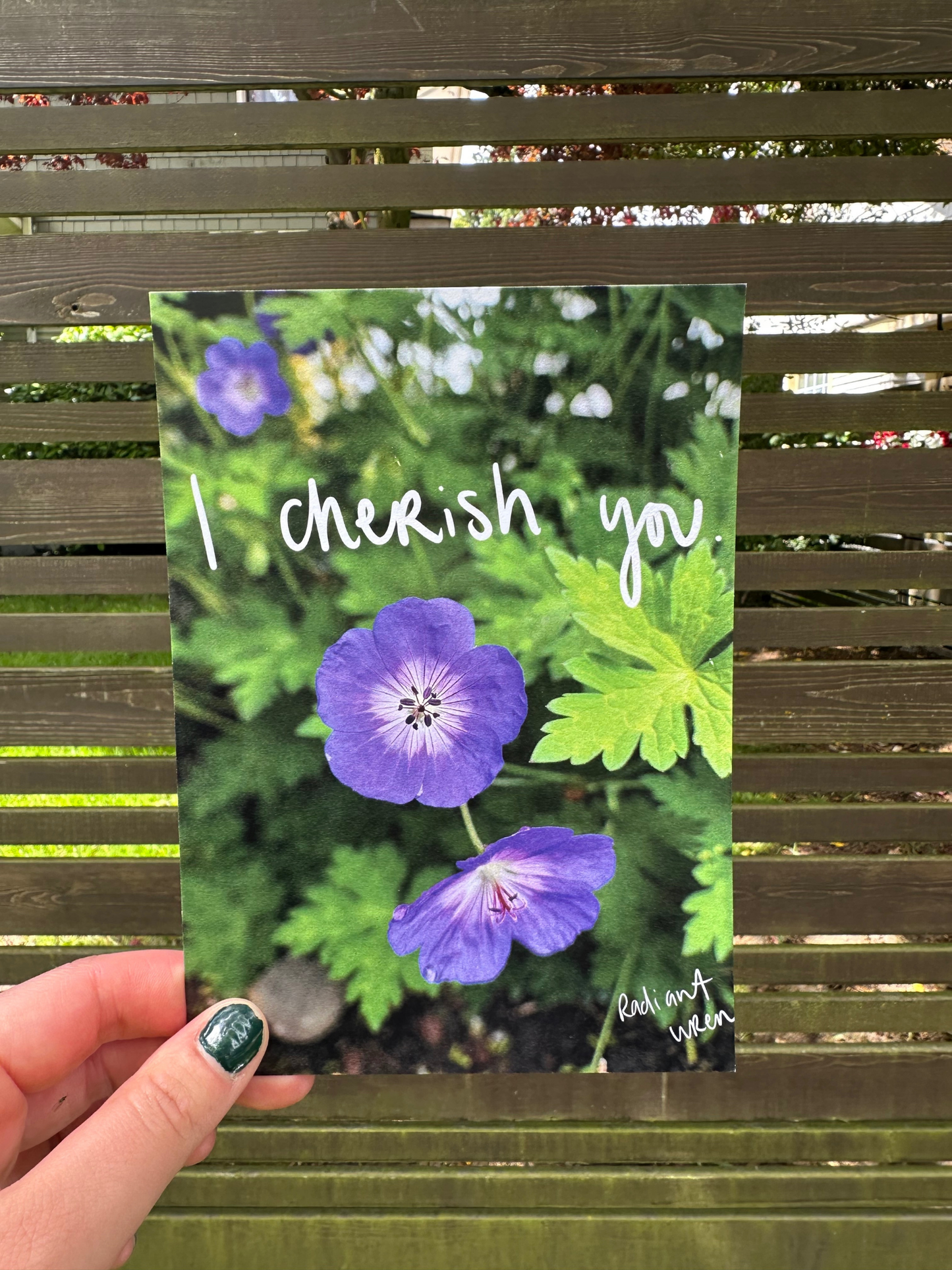 I Cherish You | Photo Poem Print