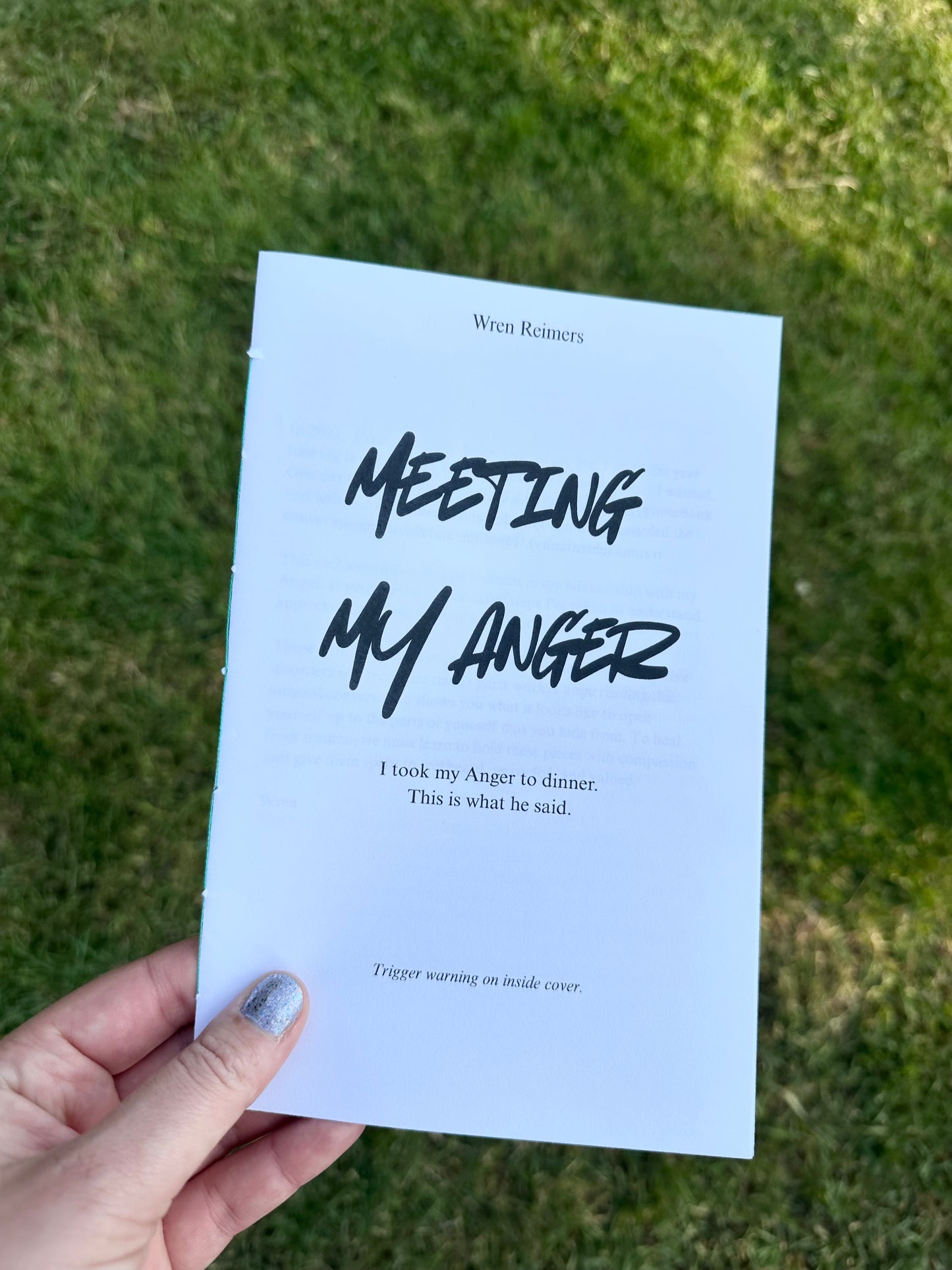 Meeting My Anger, a zine